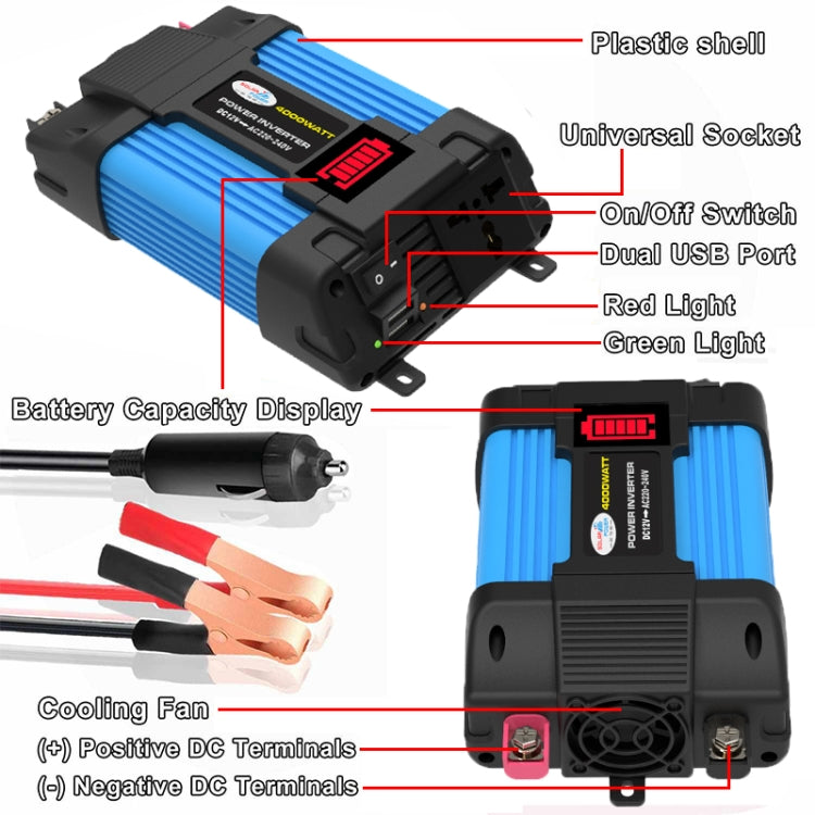 12V-110V 300W SOLIKE TECH Onduleur de véhicule Convertisseur d'onde sinusoïdale Onduleur automatique