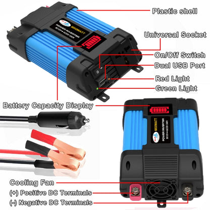 12V-220V 500W SOLIKE TECH Vehicle Inverter Sine Wave Convertor Auto Inverter