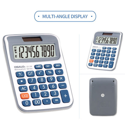 Calculatrice de bureau OSALO 10 chiffres à écran LCD, double alimentation solaire, mini calculatrice pour étudiant