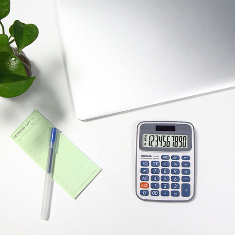 Calculatrice de bureau OSALO 10 chiffres à écran LCD, double alimentation solaire, mini calculatrice pour étudiant