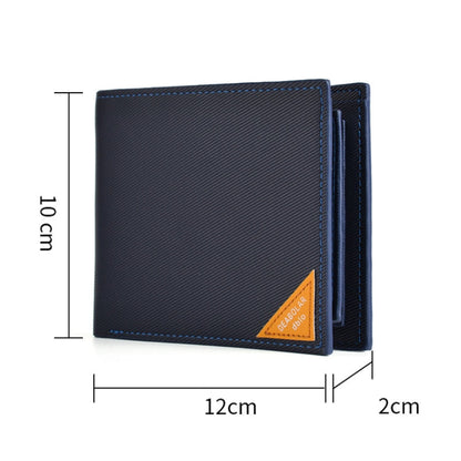 DEABOLAR Men Short Wallet Cross Pattern Tri-Fold Zipper Coin Purse Driver License Card Holder(Coffee)