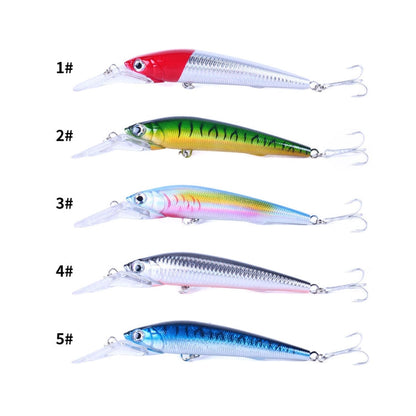 HENGJIA 18cm 41g Leurre de pêche flottant/coulant Minnow Leurre à longue bavette (4)