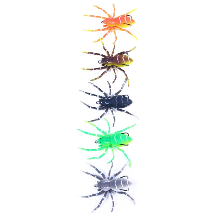 HENGJIA 8cm 7g Leurre Souple Araignée Lua Appât Bionique, Couleur: 5 Couleurs