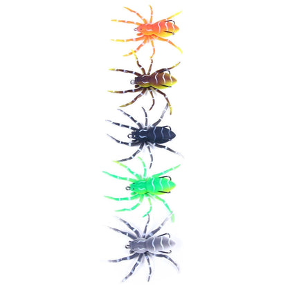 HENGJIA 8cm 7g Leurre Souple Araignée Lua Appât Bionique, Couleur: 5 Couleurs