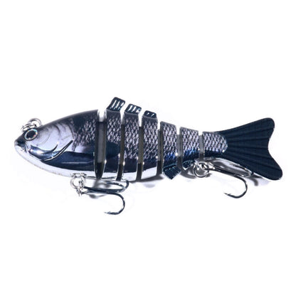 HENGJIA 10cm 24g Bionic Multi-Section Fish Bait Plastic Electroplating Fake Bait(4)