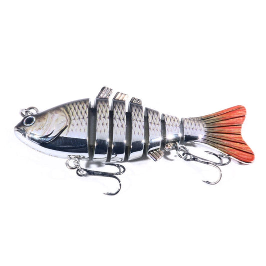 HENGJIA Leurre de pêche bionique multi-sections 10 cm 24 g, galvanoplastie plastique (6)