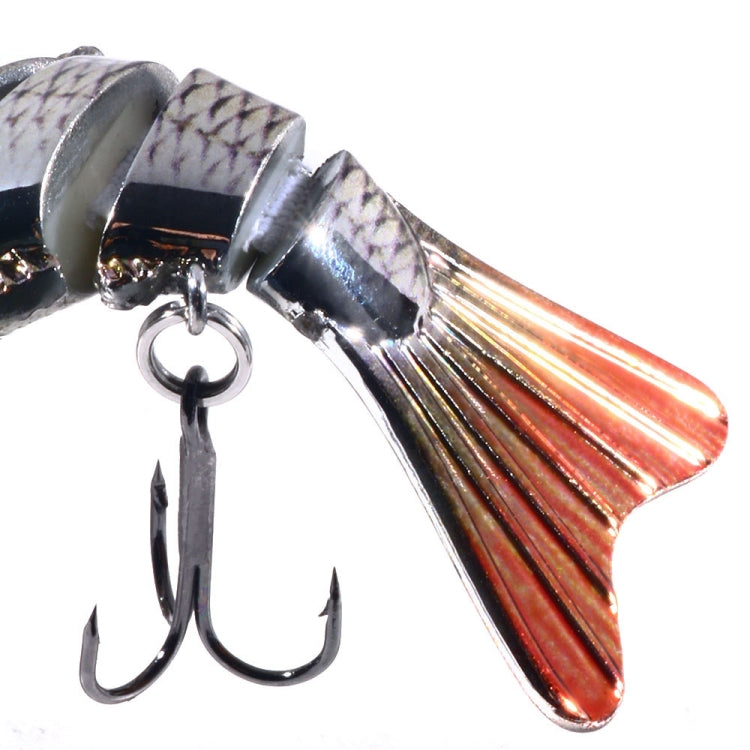 HENGJIA 10cm 24g Bionic Multi-Section Fish Bait Plastic Electroplating Fake Bait(5)