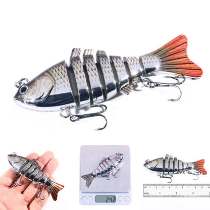 HENGJIA 10cm 24g Appât de pêche bionique multi-sections en plastique galvanisé (3)