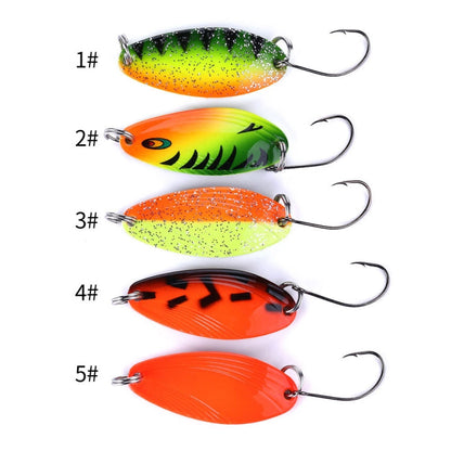 HENGJIA 3.2cm 4.5g Paillettes de melon Lua Leurre de pêche artificiel en métal bouche de cheval (5)