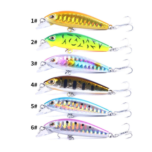 HENGJIA 5.5cm 6.6g Leurre de Pêche Souple Mino Luya Lancer Long Coulant Bionique (3)