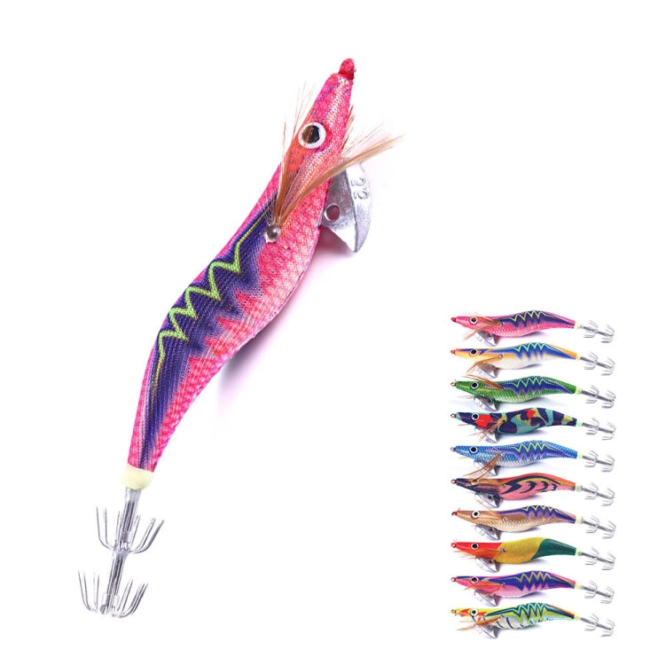 HENGJIA 14cm 20g Night Light Wood Shrimp Fake Bait Squid Hook Luya Bait, Color: 9