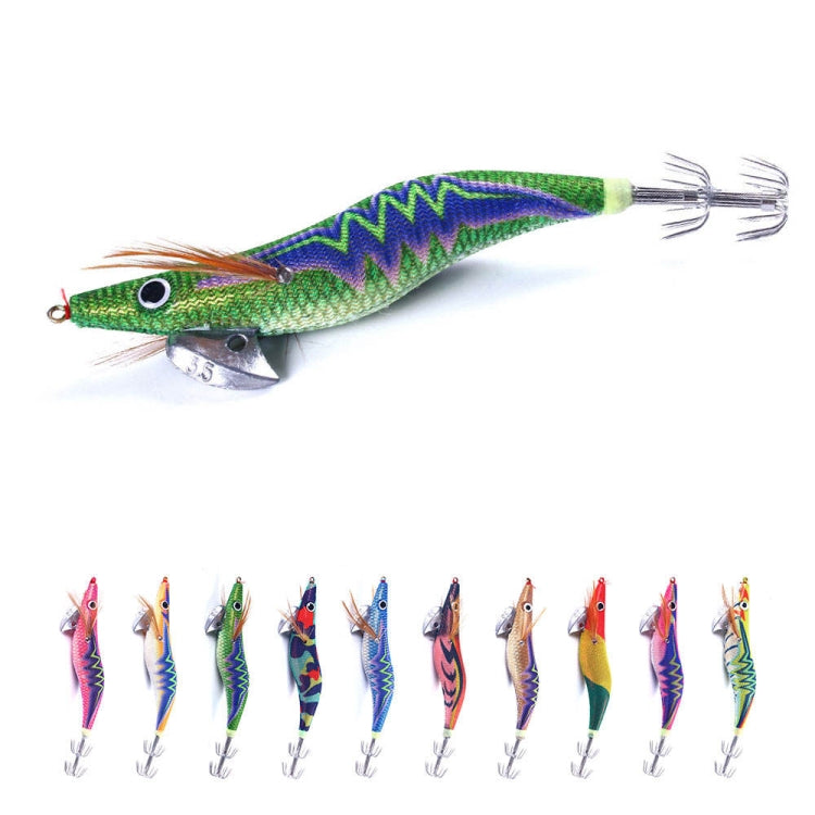 HENGJIA 14cm 20g Night Light Wood Shrimp Fake Bait Squid Hook Luya Bait, Color: 9