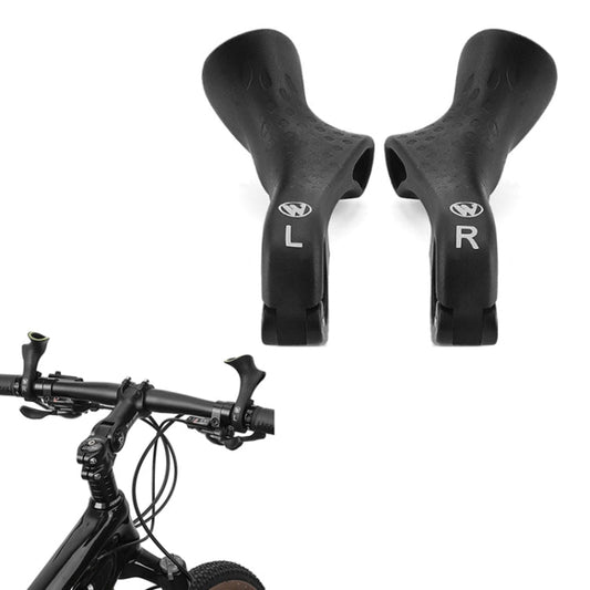 WEST BIKING Embouts de Guidon Fluorescents pour Vélo, Type Cornes de Vache (Noir)