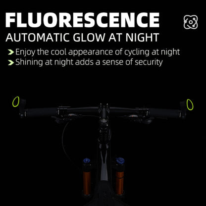 WEST BIKING Bike Cow Horns Fluorescent Deputy Handle Riding Equipment(Black)