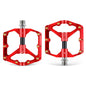WEST BIKING 3 Bearings Ultralight Carbon Fiber Bushing Mountain Bike Pedal(Red)