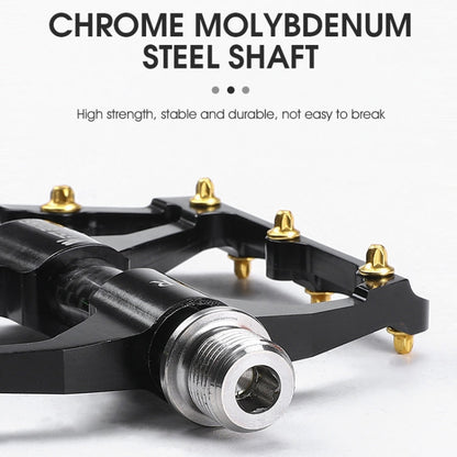 WEST BIKING 3 Bearings Ultralight Carbon Fiber Bushing Mountain Bike Pedal(Titanium)