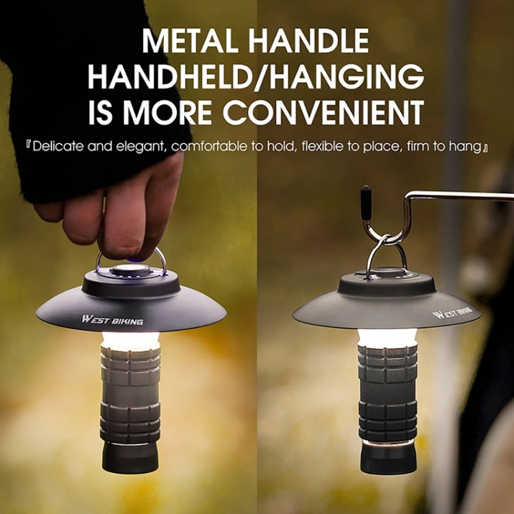WEST BIKING Outdoor Lighthouse Camping Light LED Portable Magnetic Emergency Flashlight(Army Green)