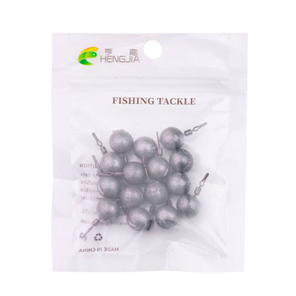 HENGJIA 15pcs/bag 7g Fishing Lead Pendant Sea Fishing Lua Spherical Spinning Biting Lead Fishing Gear