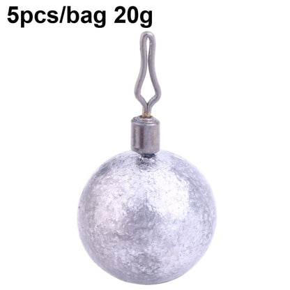 HENGJIA 5 pièces/sac 20g Plomb Pendentif Pêche En Mer Lua Sphérique Spinner Mordre Plomb Matériel De Pêche
