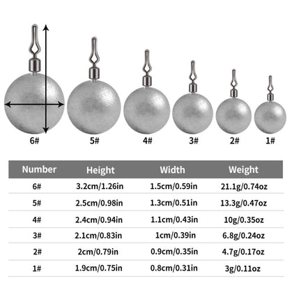 HENGJIA 5 pièces/sac 20g Plomb Pendentif Pêche En Mer Lua Sphérique Spinner Mordre Plomb Matériel De Pêche