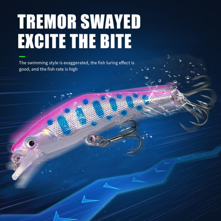 HENGJIA 5.7cm 3.4g Microbe Road Lures Slow Sinking Minnow Fake Bait, Color: 4