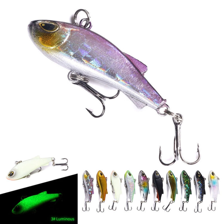 HENGJIA 4cm 4g Submerged Trembler Swimming VIB Luya Fish Bait Microbe Warbler Fake Bait(9)