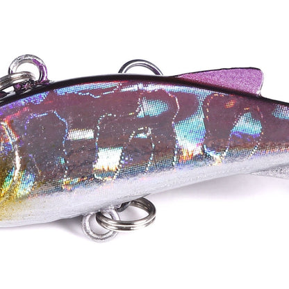 HENGJIA 4cm 4g Submerged Trembler Swimming VIB Luya Fish Bait Microbe Warbler Fake Bait(6)