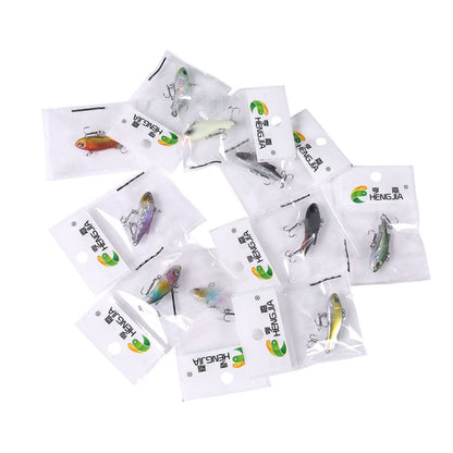 HENGJIA 4cm 4g Submerged Trembler Swimming VIB Luya Fish Bait Microbe Warbler Fake Bait(3 Luminous)