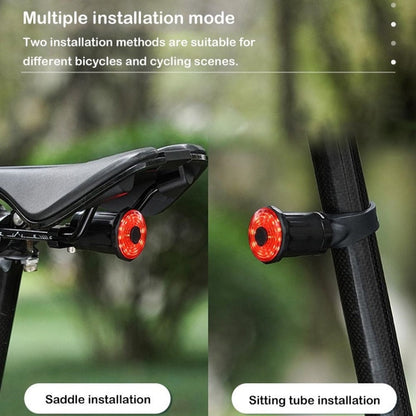 WEST BIKING Feu arrière intelligent avec capteur de freinage, rechargeable par USB (Coussin)