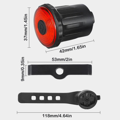 WEST BIKING Feu arrière intelligent avec capteur de freinage, rechargeable par USB (Coussin)