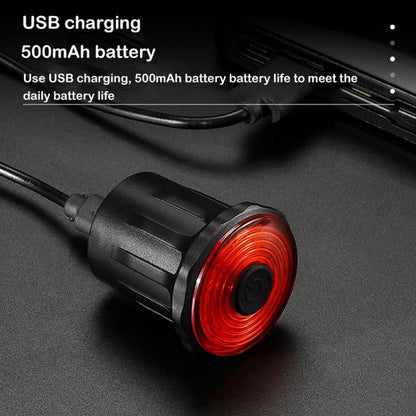 WEST BIKING Feu arrière intelligent avec capteur de freinage, rechargeable par USB (Coussin)