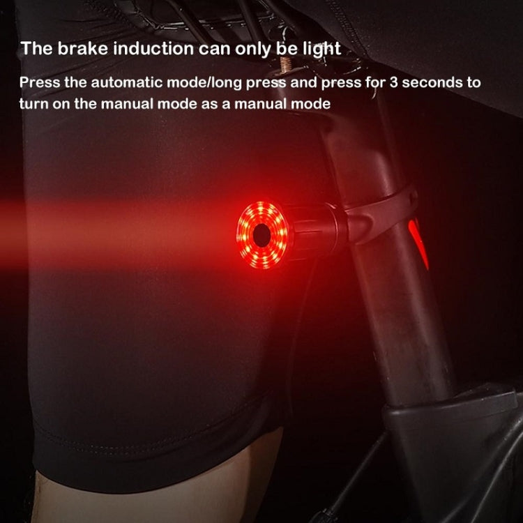 WEST BIKING Feu arrière intelligent avec capteur de freinage, rechargeable par USB (Coussin)