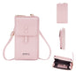 Baellerry Multifunctional Adjustable Crossbody Phone Bag Large Capacity Multi-card Slot Single-shoulder Bag(Pink)