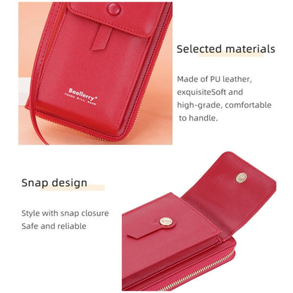 Baellerry Multifunctional Adjustable Crossbody Phone Bag Large Capacity Multi-card Slot Single-shoulder Bag(Pink)