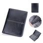 Baellerry Men Short Vintage Multi-Card Wallet Vertical Buckle Zip Wallet(Black Vertical)