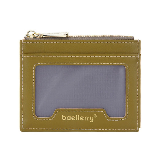 Baellerry Light and Thin Card Bag ID Card Holder Multifunctional Coin Purse(Dark Green)