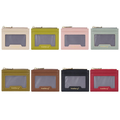 Baellerry Light and Thin Card Bag ID Card Holder Multifunctional Coin Purse(Dark Green)