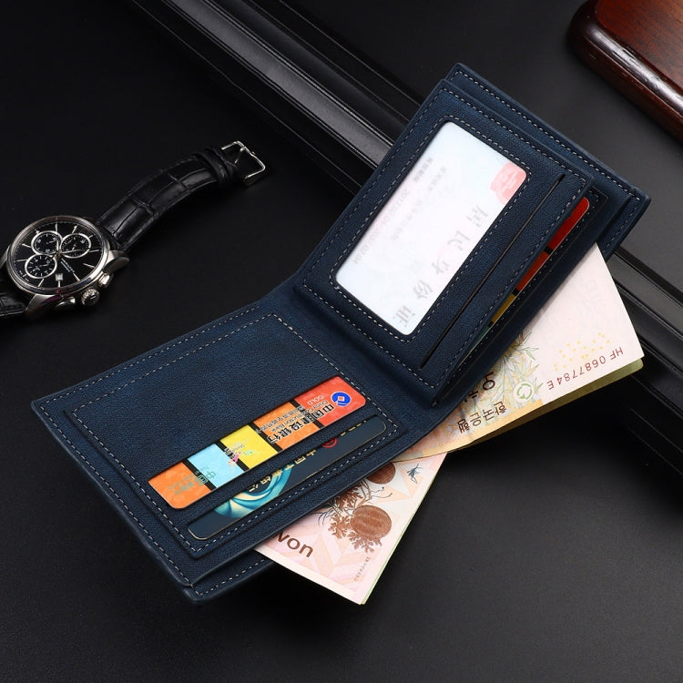 Baellerry Synthetic Leather Men Short Wallet Large Capacity Multi-Card Slot Zipper Wallet(Coffee)