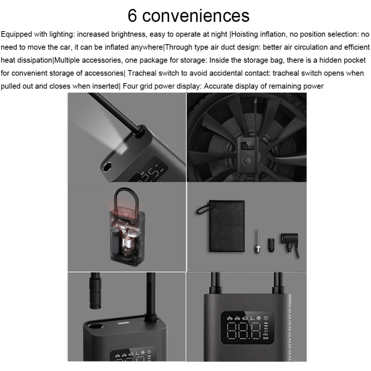 Compresseur d'air électrique portable universel Xiaomi Mijia pour voiture et vélo (Pompe à air 2)
