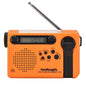 Radio d'avertissement météo NOAA HanRongda HRD-900 à manivelle solaire avec éclairage LED (Orange)