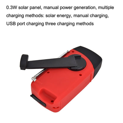HanRongda HRD-902 Disaster Prevention and Emergency Solar Charging Lighting Mobile Portable Radio(Red)