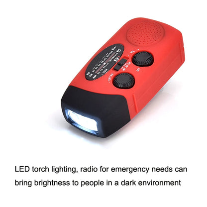 HanRongda HRD-902 Disaster Prevention and Emergency Solar Charging Lighting Mobile Portable Radio(Red)