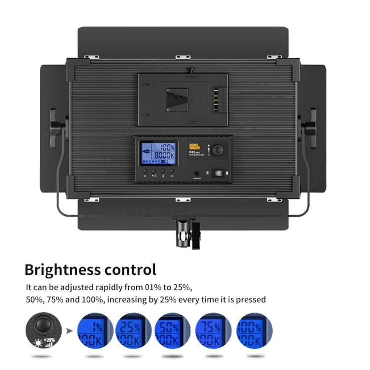 Pixel P45pro High Bright Dual Color Temperature Fill Light 120W Normal Bright Studio Camera Soft Light(A Set With EU Plug Adaptor)