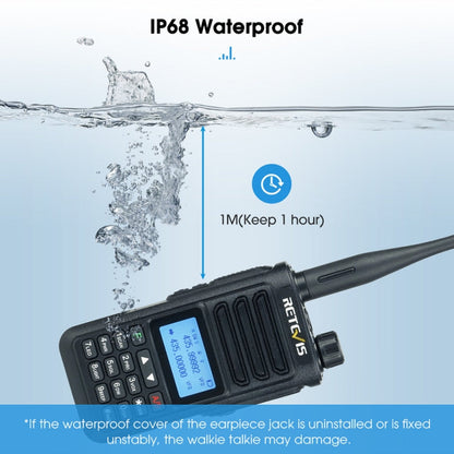 RETEVIS RA89 UV Dual-segment IP68 Waterproof Dual-guard Dual-standby Walkie Talkie(US Frequency 144-148/420-450MHz)