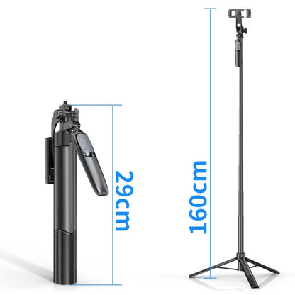 Pixel ST2 1.6m Anti Shake Selfie Stick Head Tripod Handheld Portable Folding Remote Control Outdoor Photo Stands(With Bluetooth Remote Control)