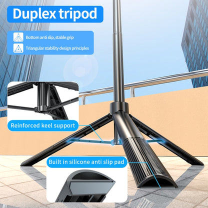 Pixel ST2 1.6m Anti Shake Selfie Stick Head Tripod Handheld Portable Folding Remote Control Outdoor Photo Stands(With Bluetooth Remote Control)