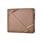 DEABOLAR Men Short PU Leather Tri-fold Horizontal Wallet Large-capacity Multi-card Wallet(Brown)