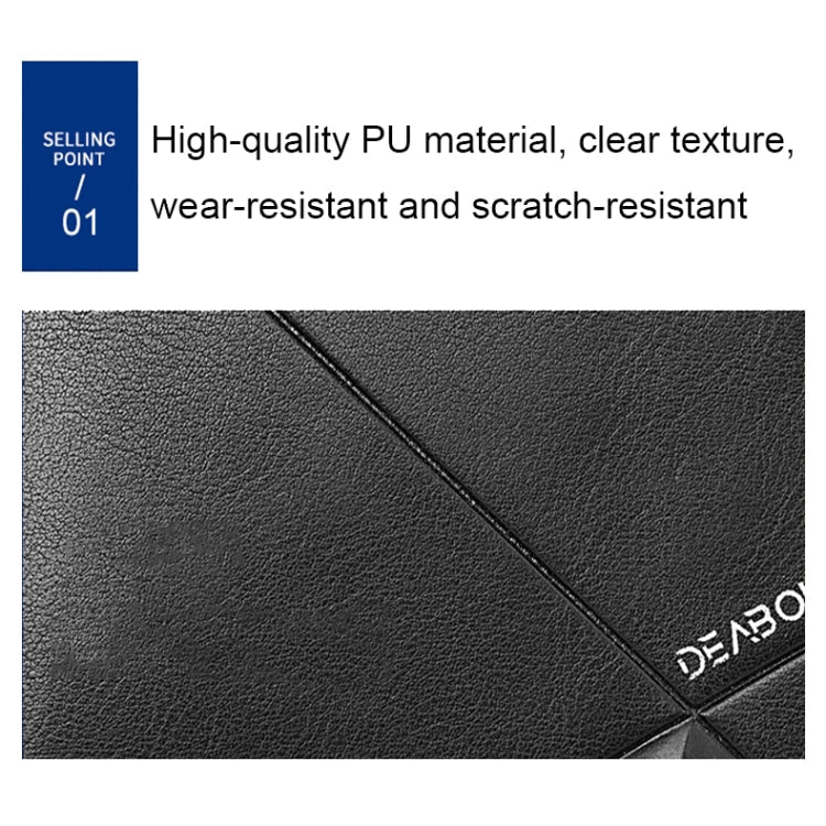 DEABOLAR Men Short PU Leather Tri-fold Horizontal Wallet Large-capacity Multi-card Wallet(Coffee)