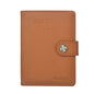 Dibaoleiou Étui de rangement pour cartes d'identité en cuir PU avec boucle, étui multifonctionnel pour passeport (marron)
