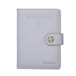 Dibaoleiou Buckle PU Leather ID Card Storage Bag Multifunctional Passport Case(Grey)